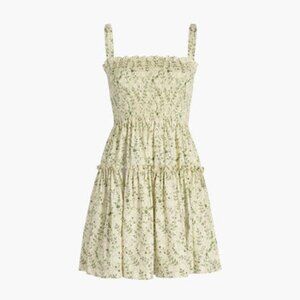 Hill House -- Seraphina Mini Nap Dress -- Yellow Basketweave Vine -- Size S